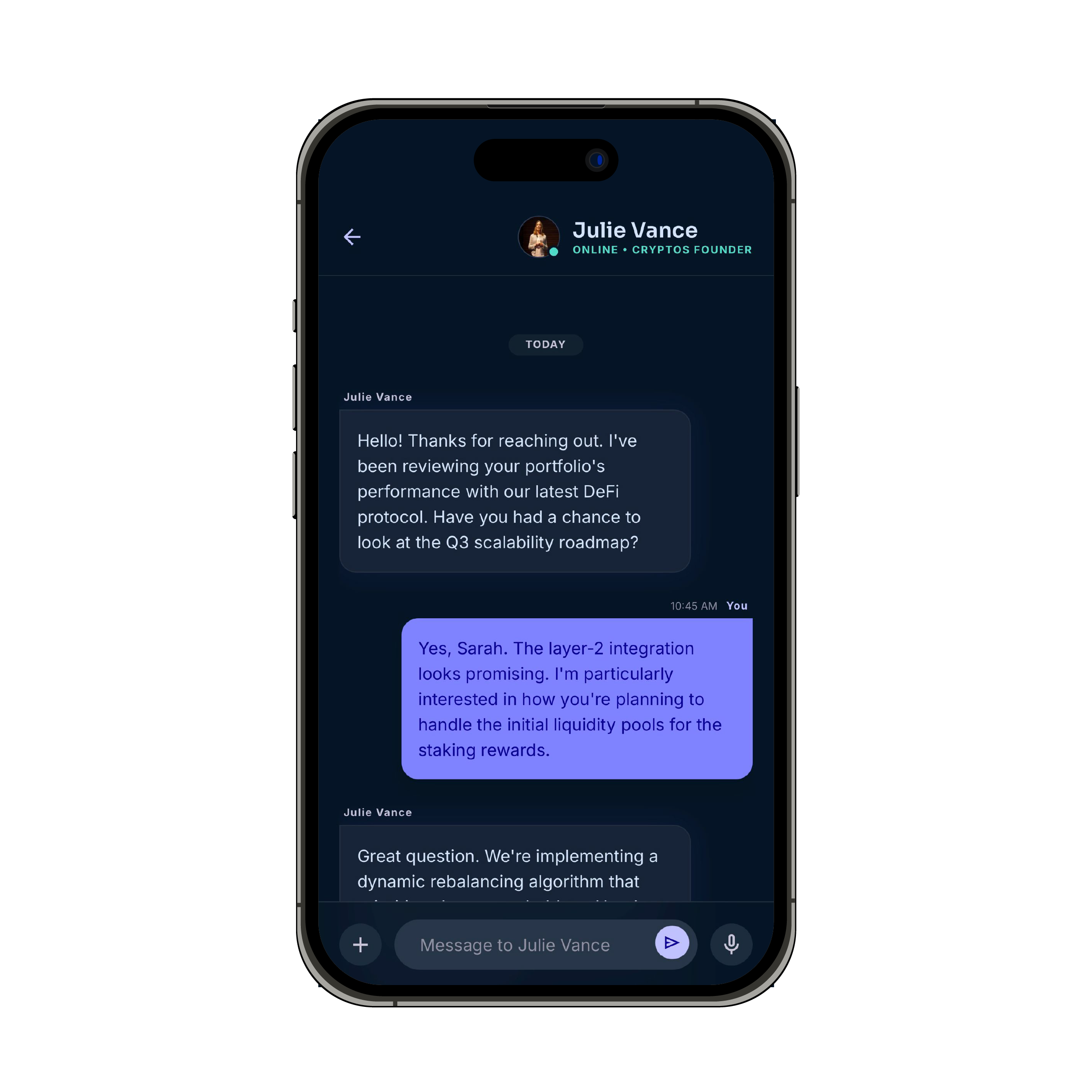 Chat with founders